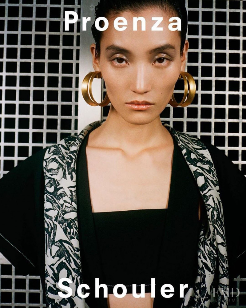 Lina Zhang featured in  the Proenza Schouler advertisement for Spring/Summer 2020