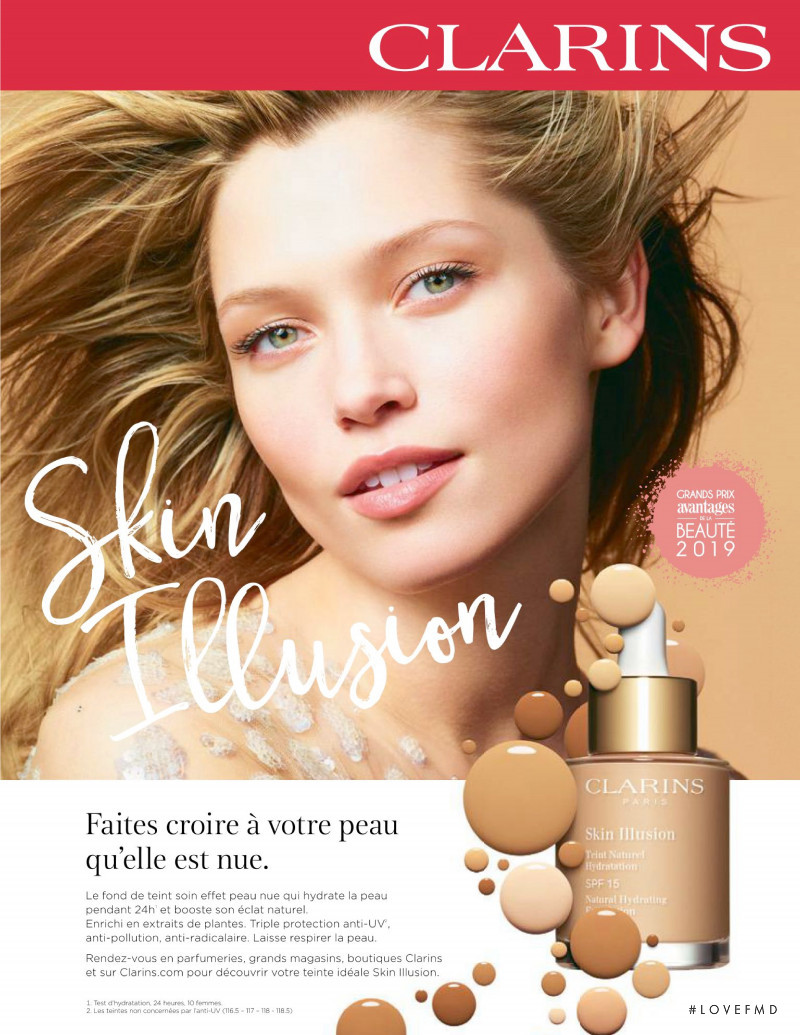 Clarins advertisement for Spring/Summer 2020