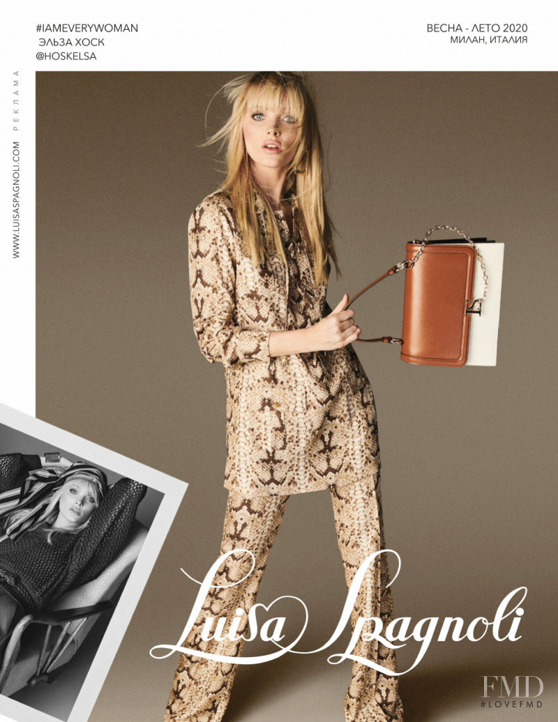 Elsa Hosk featured in  the Luisa Spagnoli advertisement for Spring/Summer 2020