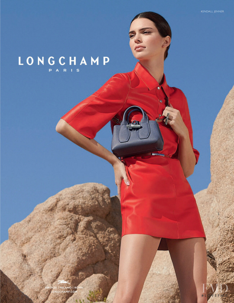 Kendall Jenner featured in  the Longchamp advertisement for Spring/Summer 2020