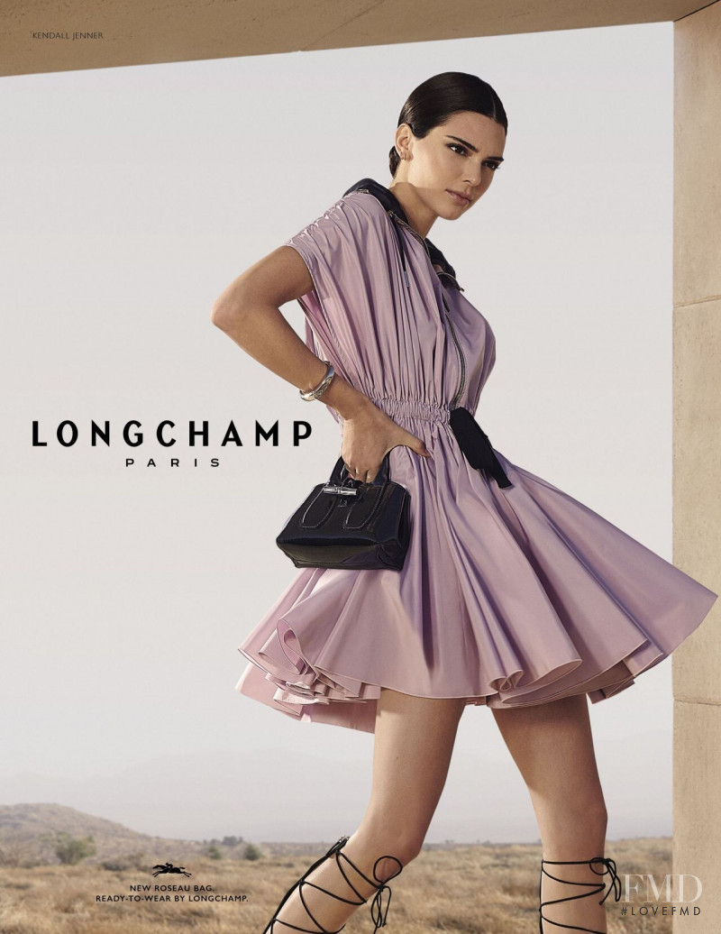 Kendall Jenner featured in  the Longchamp advertisement for Spring/Summer 2020