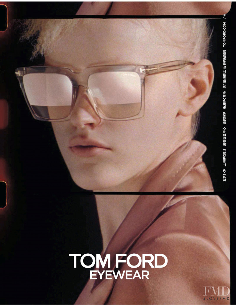 Hannah Motler featured in  the Tom Ford Eyewear advertisement for Spring/Summer 2020