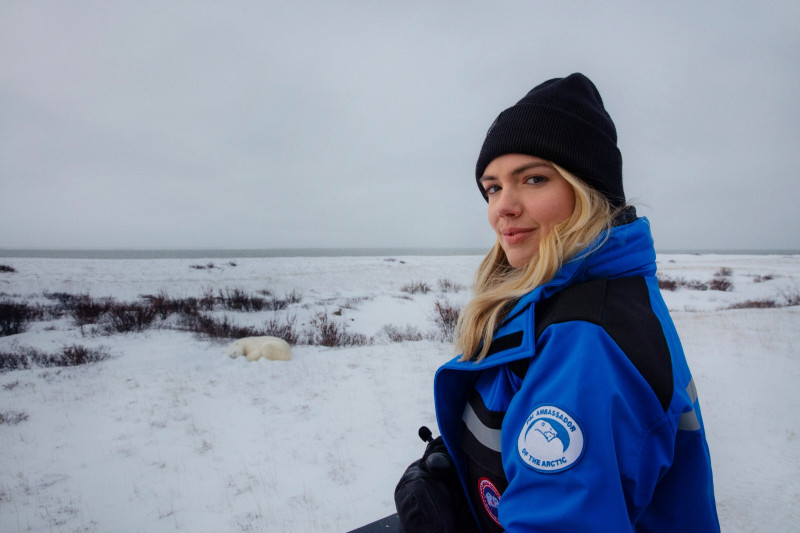 Kate Upton featured in  the Canada Goose advertisement for Spring/Summer 2020