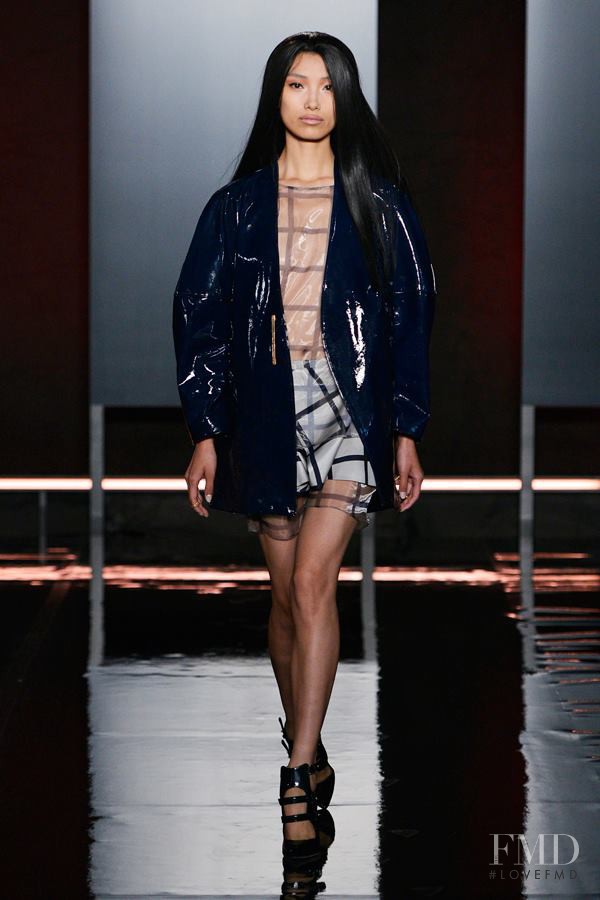 Meng Die Hou featured in  the Sally LaPointe fashion show for Spring/Summer 2014