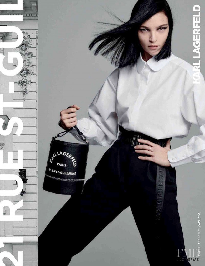 Mariacarla Boscono featured in  the Karl Lagerfeld advertisement for Spring/Summer 2020