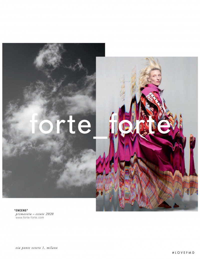 Maggie Maurer featured in  the Forte Forte advertisement for Spring/Summer 2020