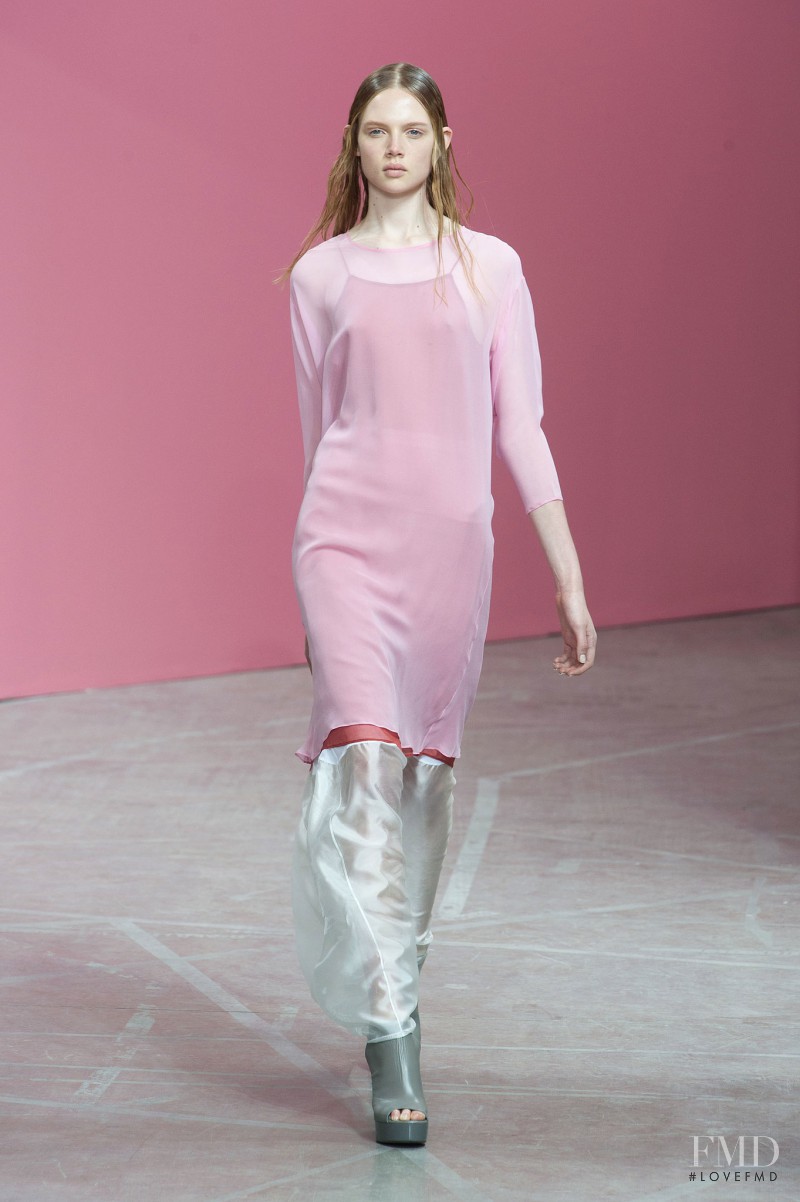 Holly Rose Emery featured in  the Olivier Theyskens fashion show for Spring/Summer 2014