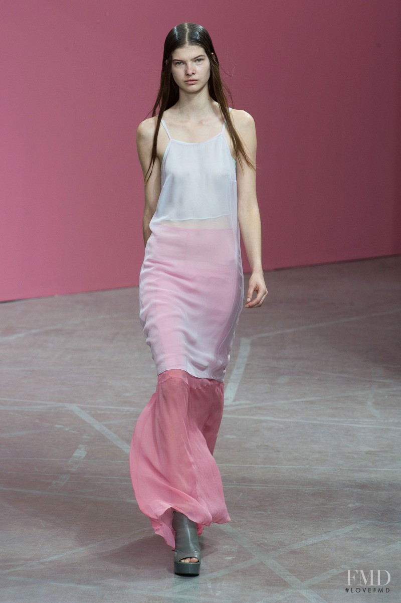 Kisa Cheban featured in  the Olivier Theyskens fashion show for Spring/Summer 2014