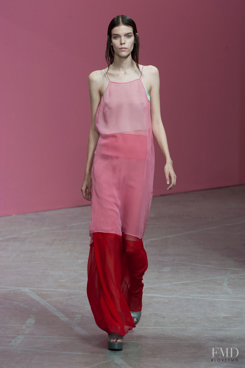 Kel Markey featured in  the Olivier Theyskens fashion show for Spring/Summer 2014