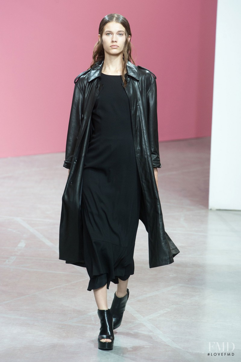 Agata Wozniak featured in  the Olivier Theyskens fashion show for Spring/Summer 2014