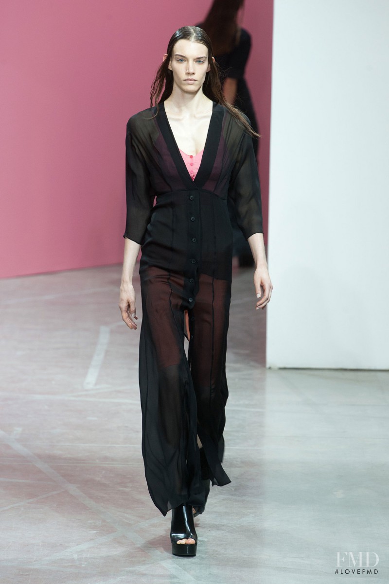 Megan Thompson featured in  the Olivier Theyskens fashion show for Spring/Summer 2014