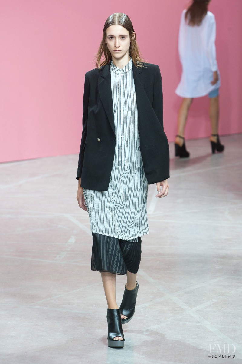 Katja Verheul featured in  the Olivier Theyskens fashion show for Spring/Summer 2014
