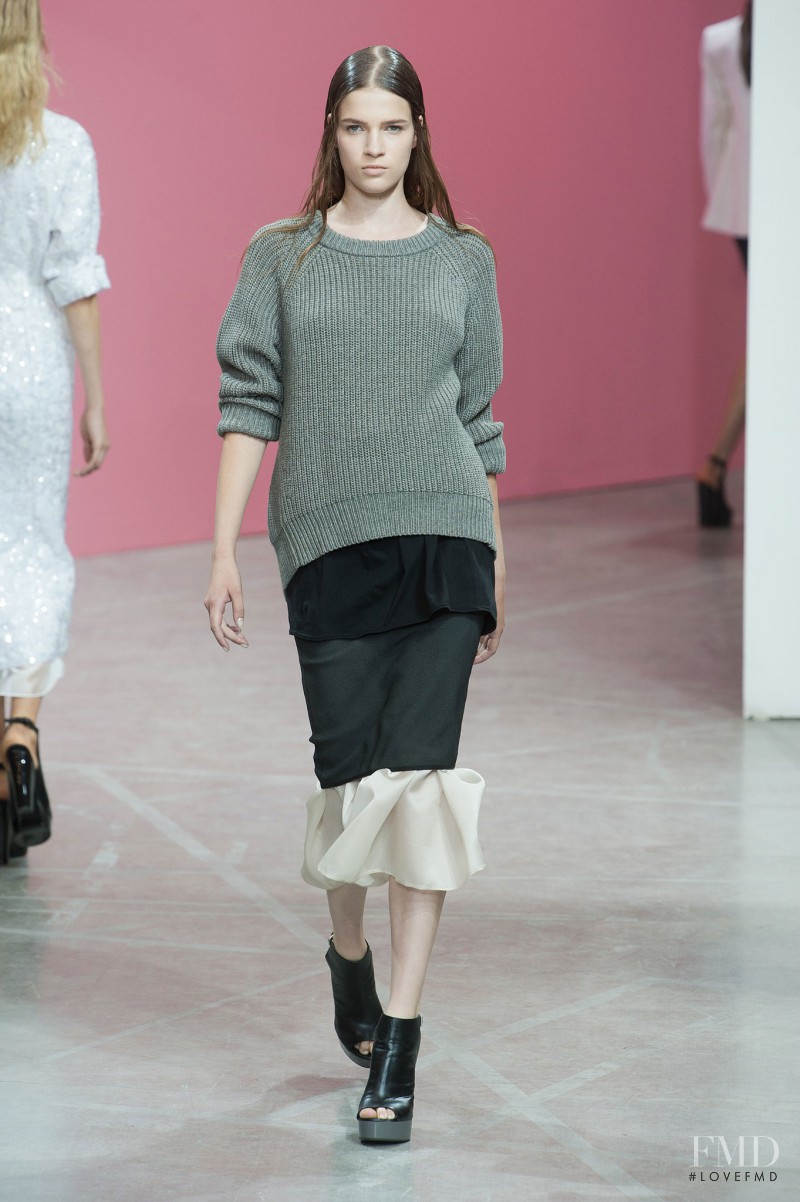 Alicia Tostmann featured in  the Olivier Theyskens fashion show for Spring/Summer 2014