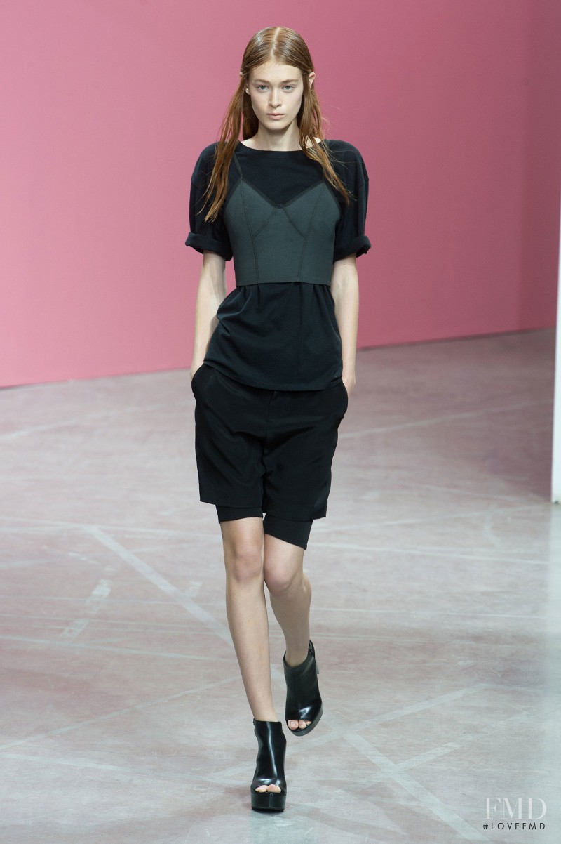 Katya Kuznetsova featured in  the Olivier Theyskens fashion show for Spring/Summer 2014
