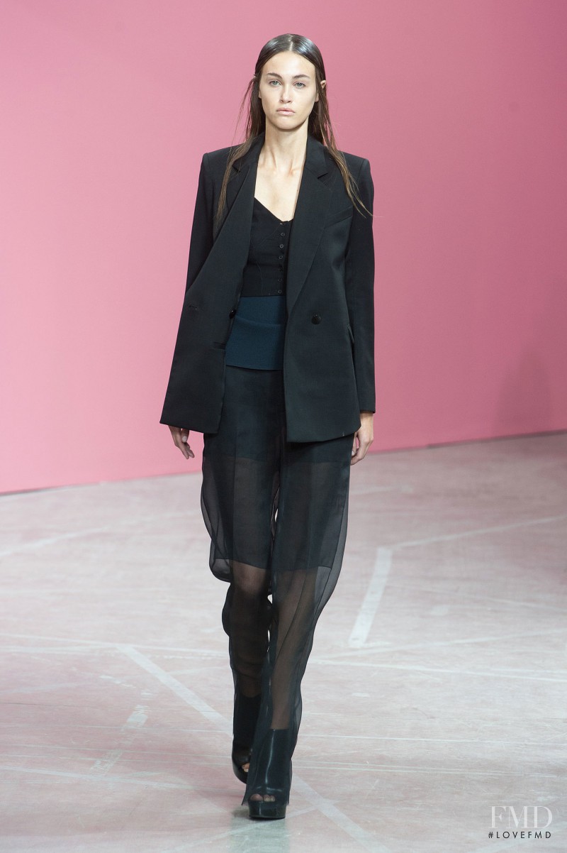 Sarah English featured in  the Olivier Theyskens fashion show for Spring/Summer 2014