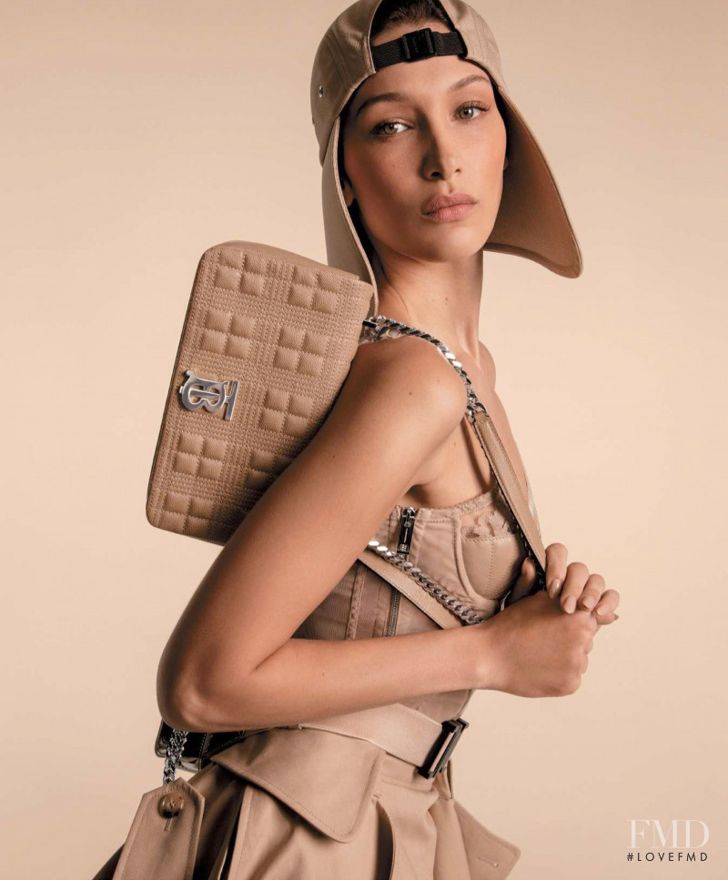 Bella Hadid featured in  the Burberry advertisement for Spring/Summer 2020