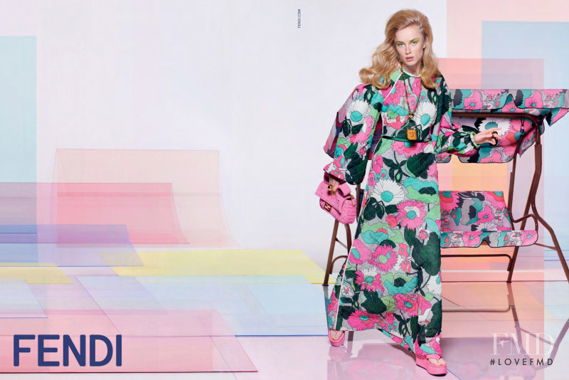 Rianne Van Rompaey featured in  the Fendi advertisement for Spring/Summer 2020