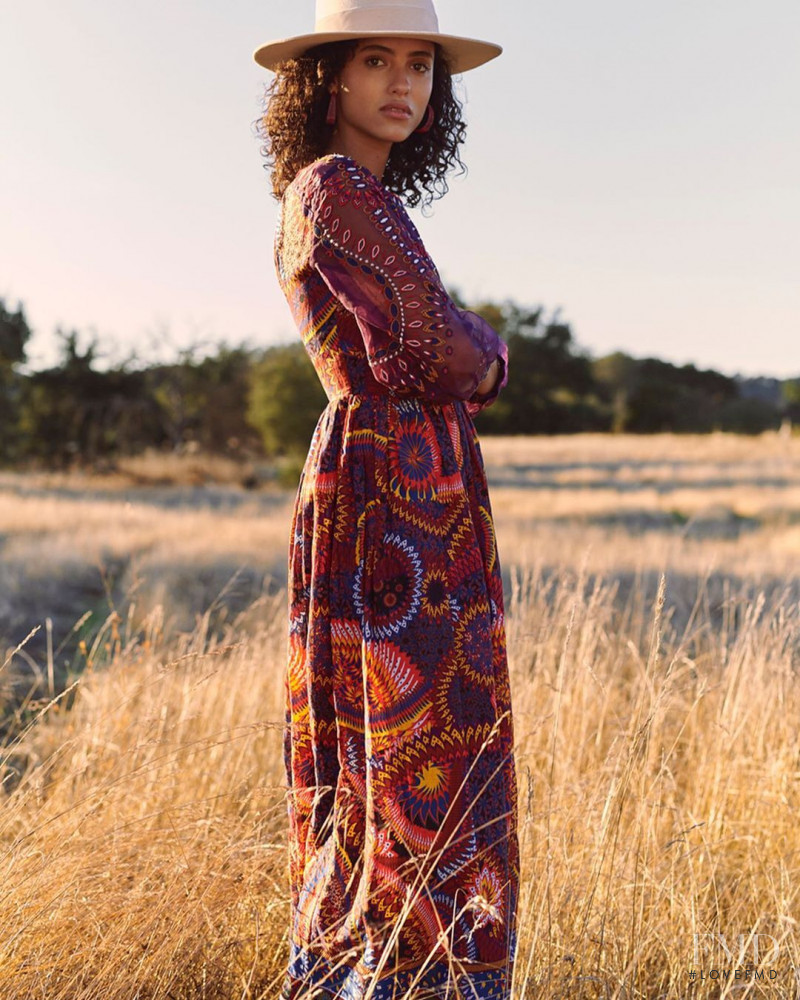 Melodie Vaxelaire featured in  the Anthropologie advertisement for Spring/Summer 2020