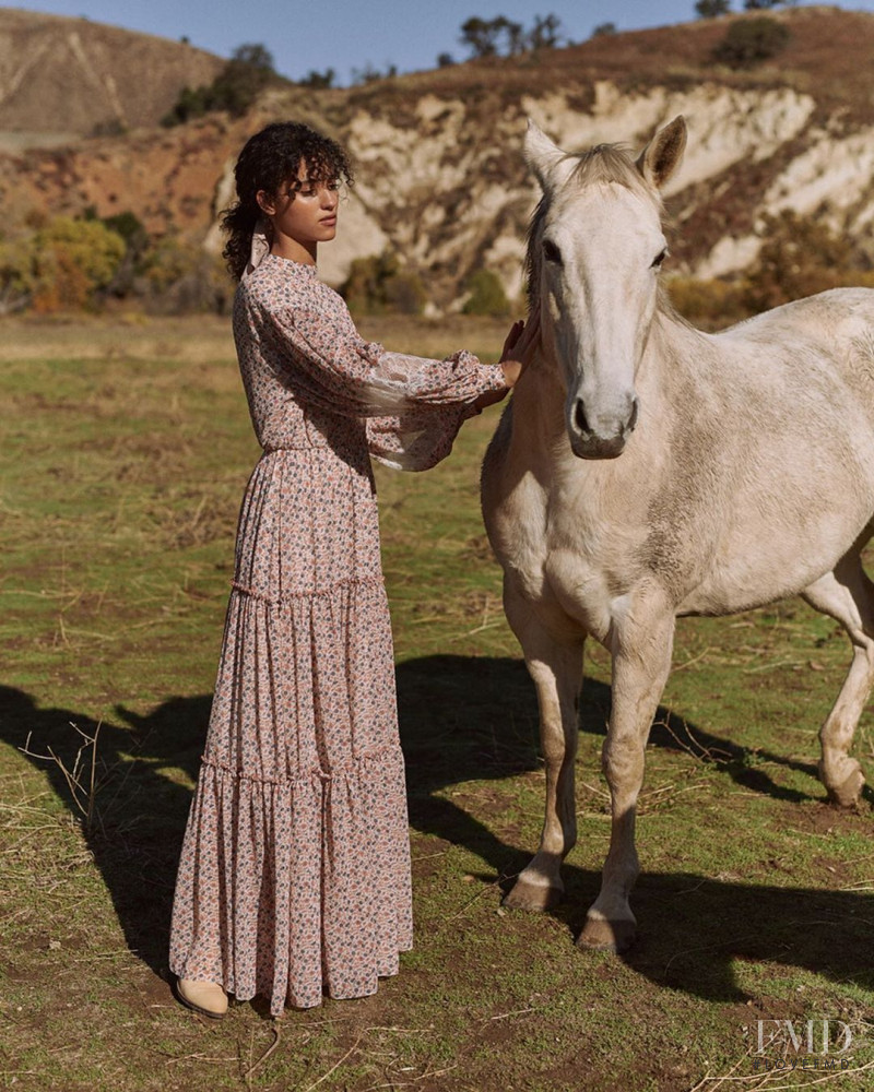 Kristen Coffey featured in  the Anthropologie advertisement for Spring/Summer 2020