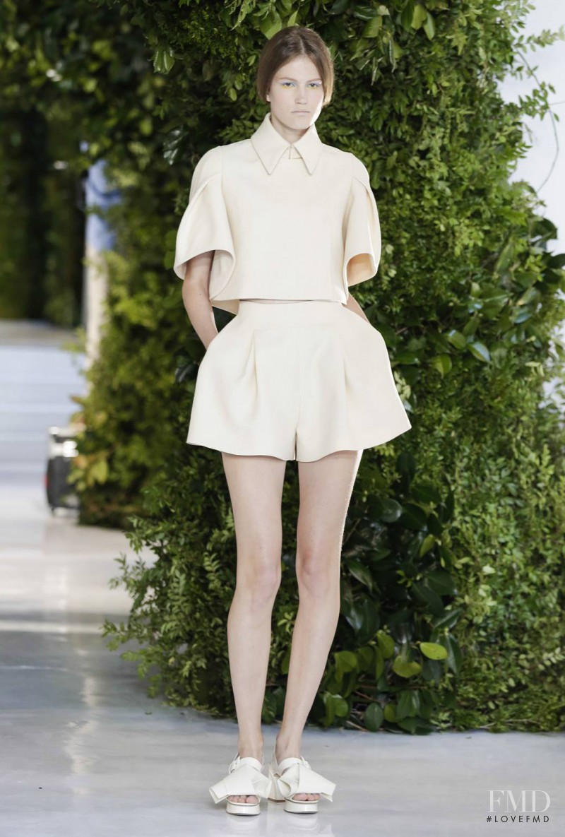 Daria Osipova featured in  the Delpozo fashion show for Spring/Summer 2014