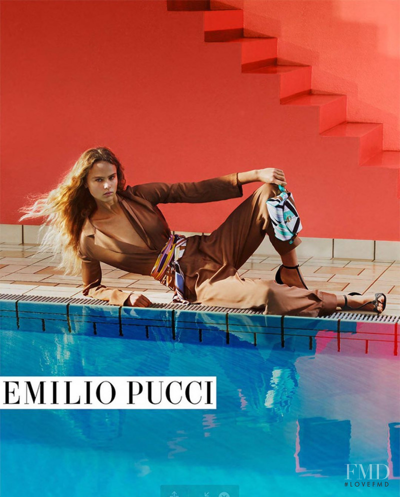 Olivia Vinten featured in  the Pucci advertisement for Spring/Summer 2020