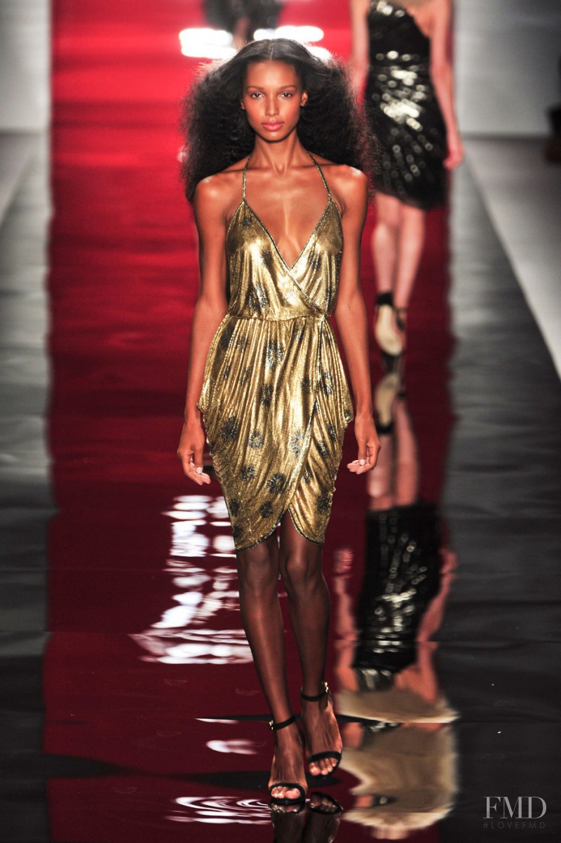 Jasmine Tookes featured in  the Reem Acra fashion show for Spring/Summer 2014