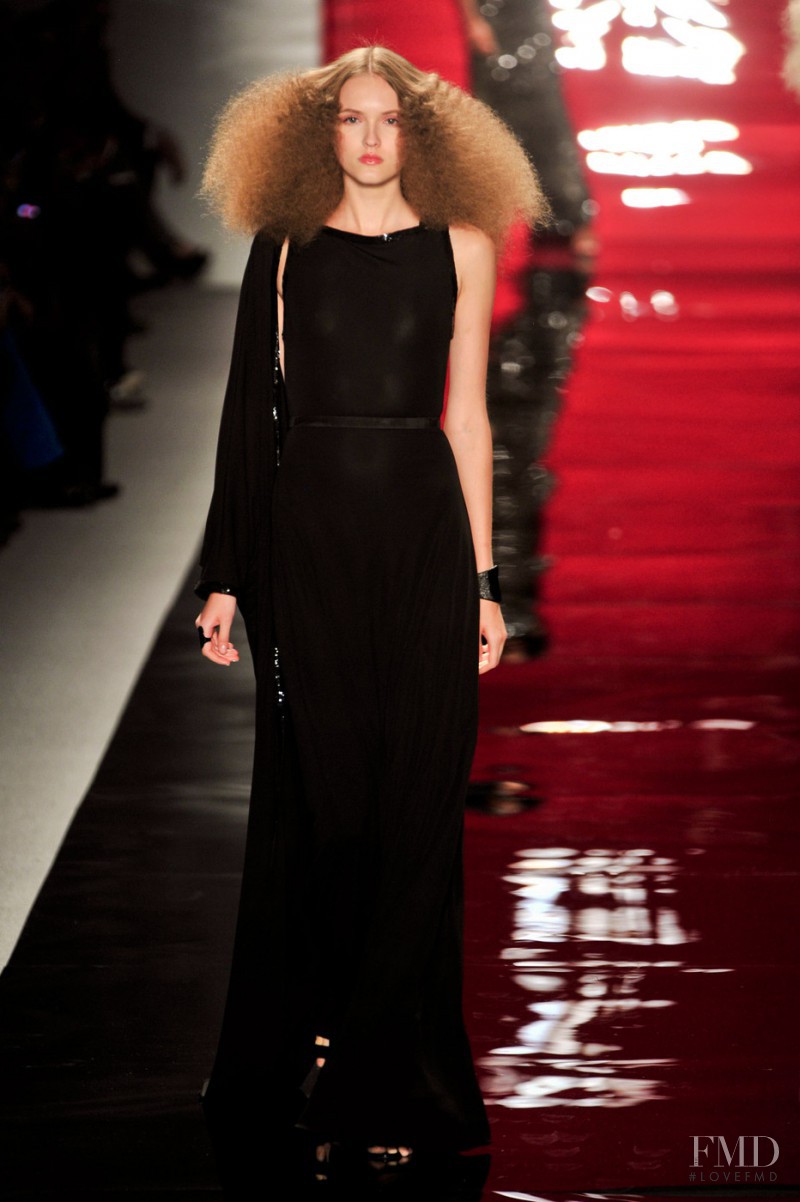 Jane Grybennikova featured in  the Reem Acra fashion show for Spring/Summer 2014