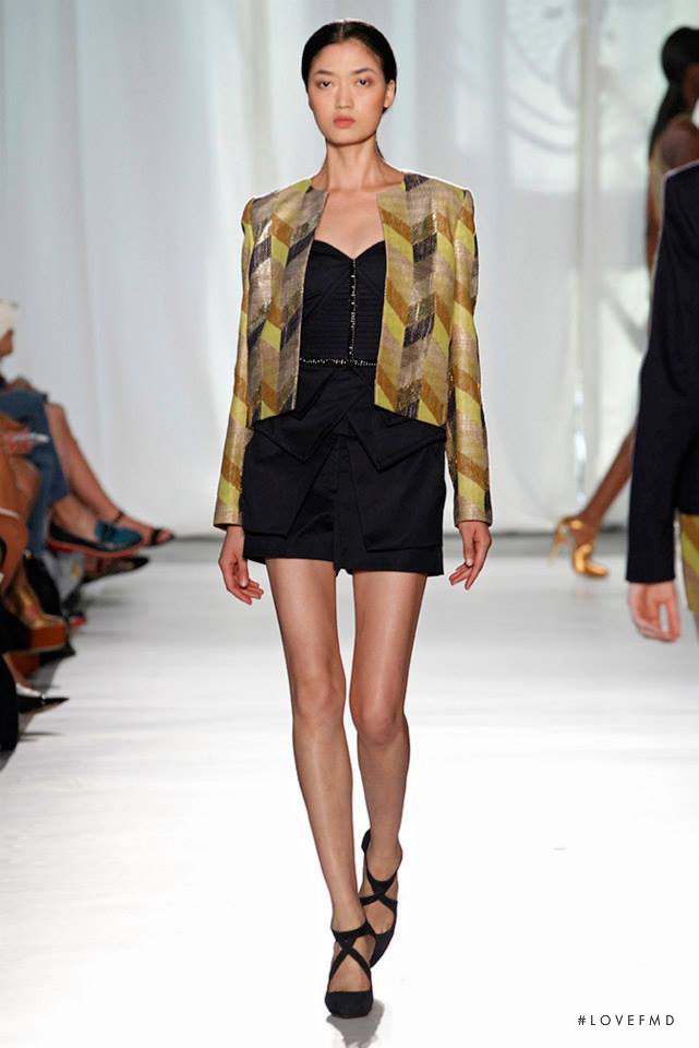 Qi Wen featured in  the Sass & Bide fashion show for Spring/Summer 2014