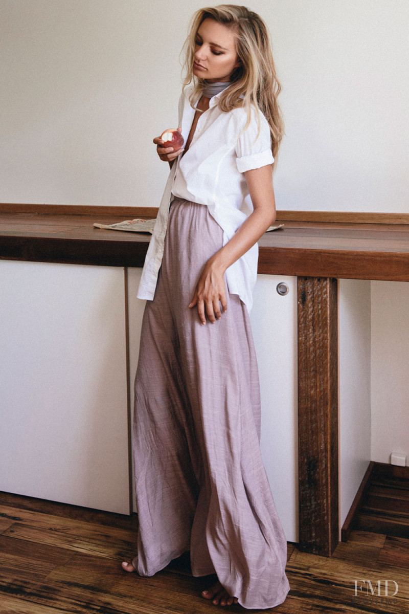 Maya Stepper featured in  the Sabo Skirt lookbook for Spring 2016