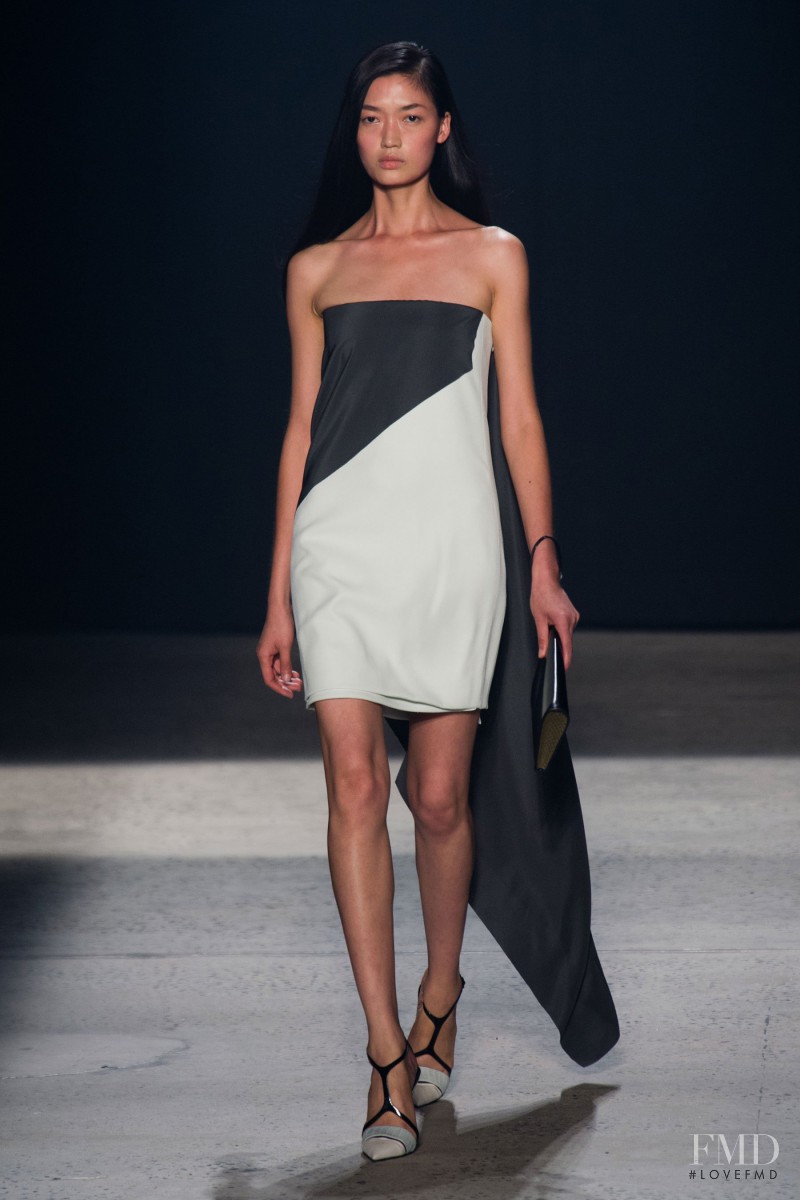 Qi Wen featured in  the Narciso Rodriguez fashion show for Spring/Summer 2014