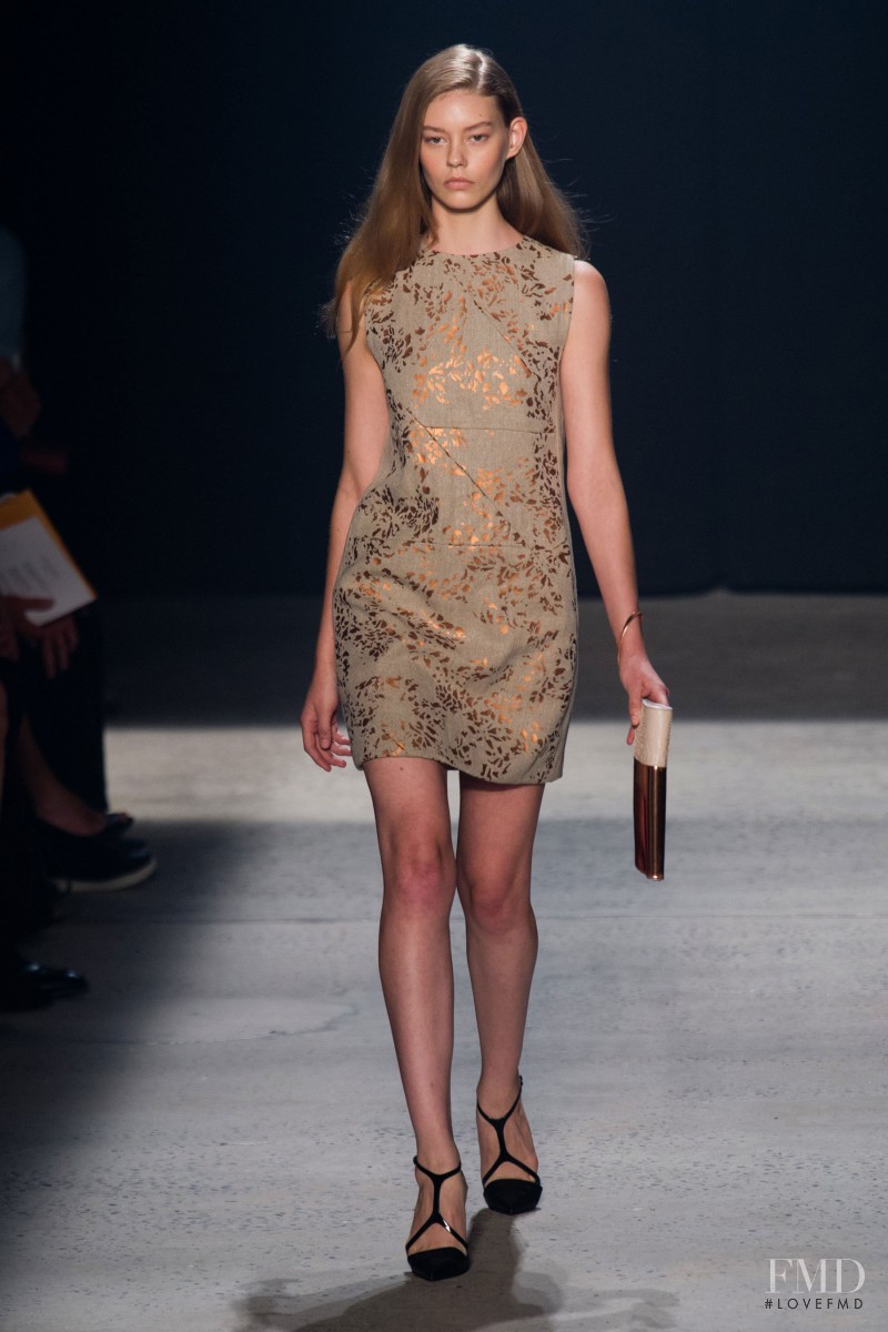 Ondria Hardin featured in  the Narciso Rodriguez fashion show for Spring/Summer 2014