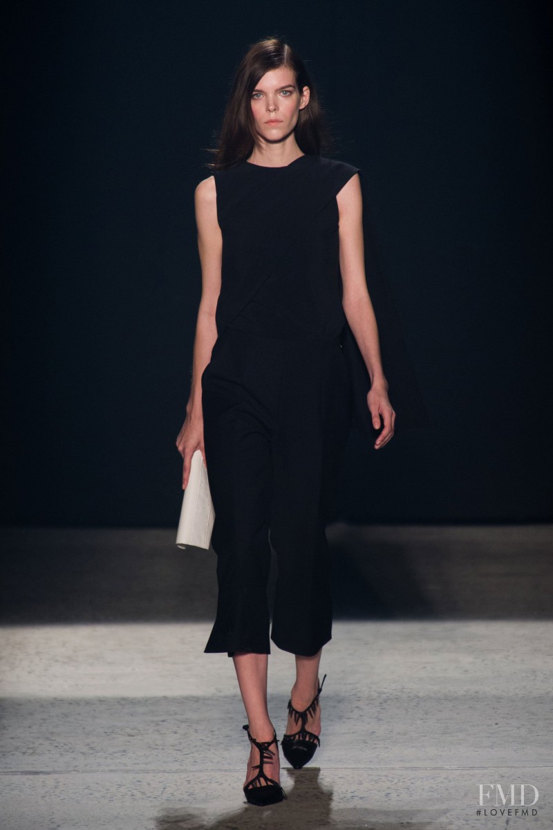 Meghan Collison featured in  the Narciso Rodriguez fashion show for Spring/Summer 2014