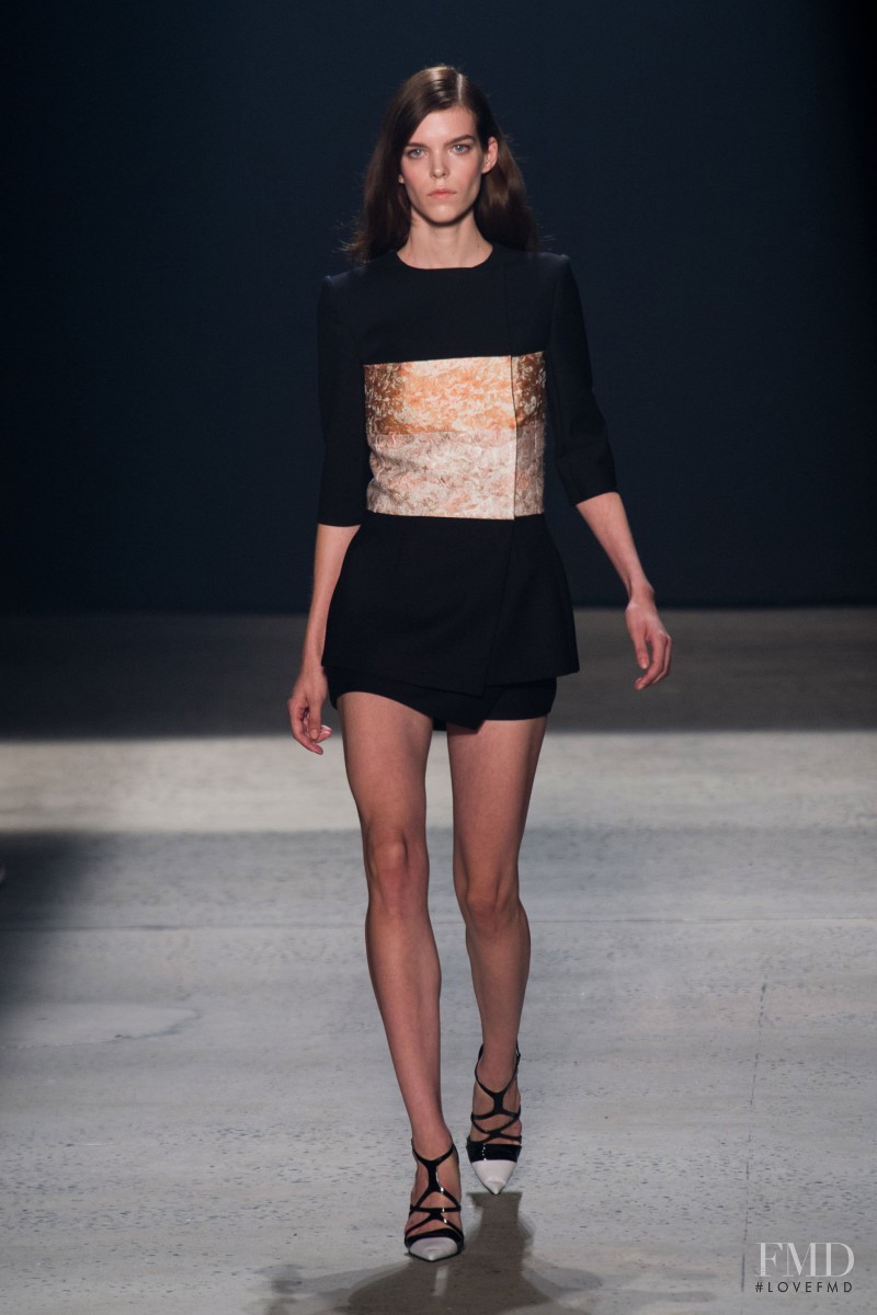Meghan Collison featured in  the Narciso Rodriguez fashion show for Spring/Summer 2014