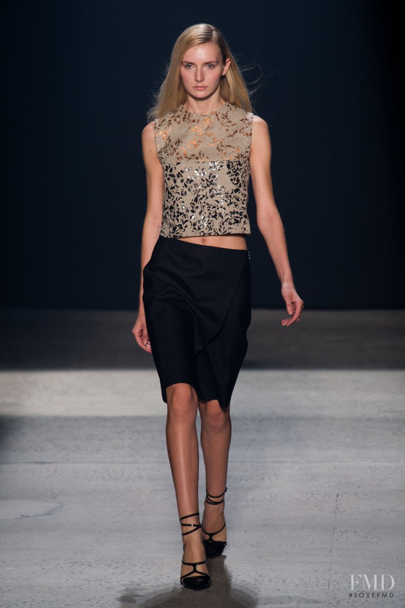 Eva Staudinger featured in  the Narciso Rodriguez fashion show for Spring/Summer 2014