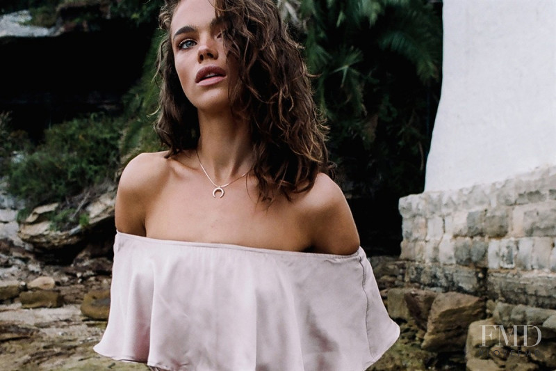 Jena Goldsack featured in  the Sabo Skirt lookbook for Summer 2018