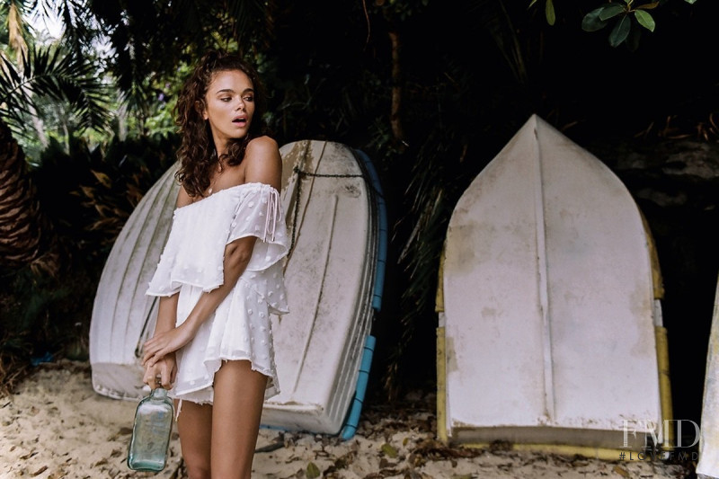 Jena Goldsack featured in  the Sabo Skirt lookbook for Summer 2018