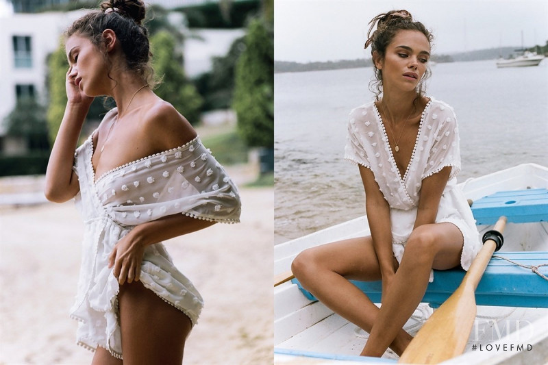 Jena Goldsack featured in  the Sabo Skirt lookbook for Summer 2018