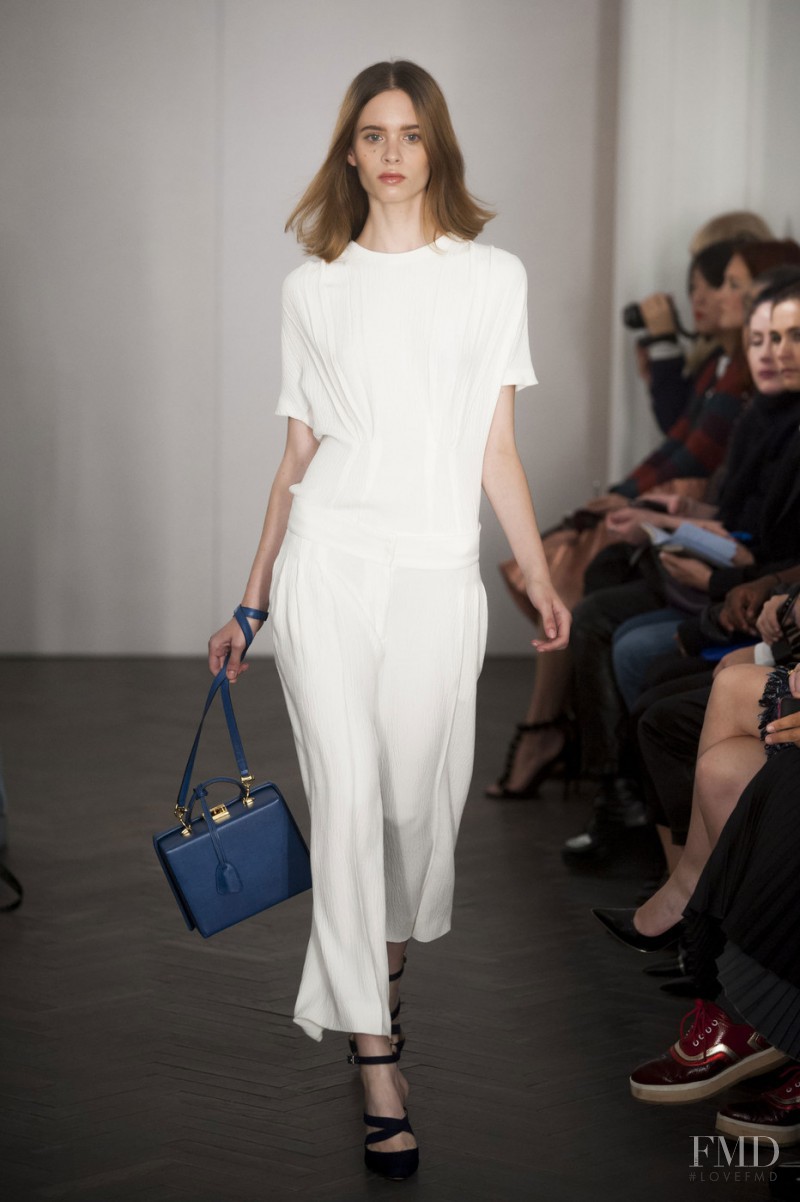 Carolina Ballesteros featured in  the Emilia Wickstead fashion show for Spring/Summer 2014