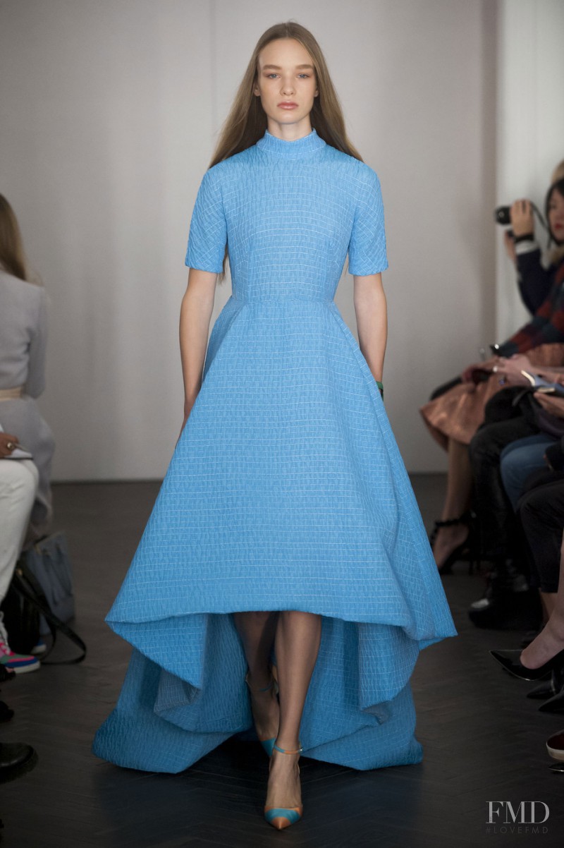 Charlotte Kay featured in  the Emilia Wickstead fashion show for Spring/Summer 2014