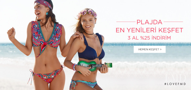 Maya Stepper featured in  the Penti advertisement for Summer 2017