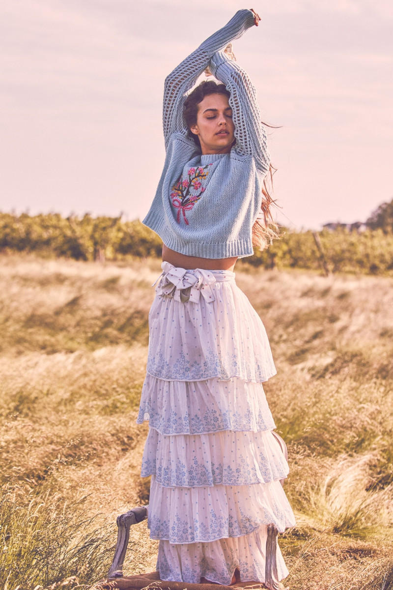 Rianne Van Rompaey featured in  the LoveShackFancy lookbook for Resort 2019