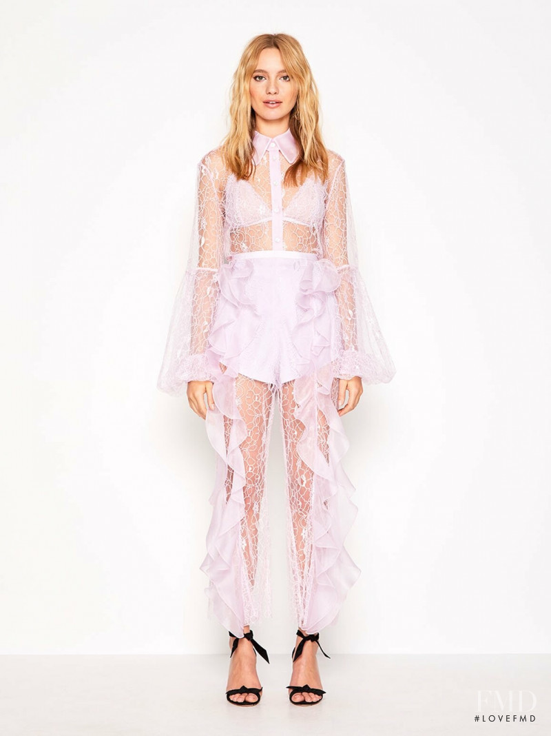 Maya Stepper featured in  the Alice McCall catalogue for Resort 2018