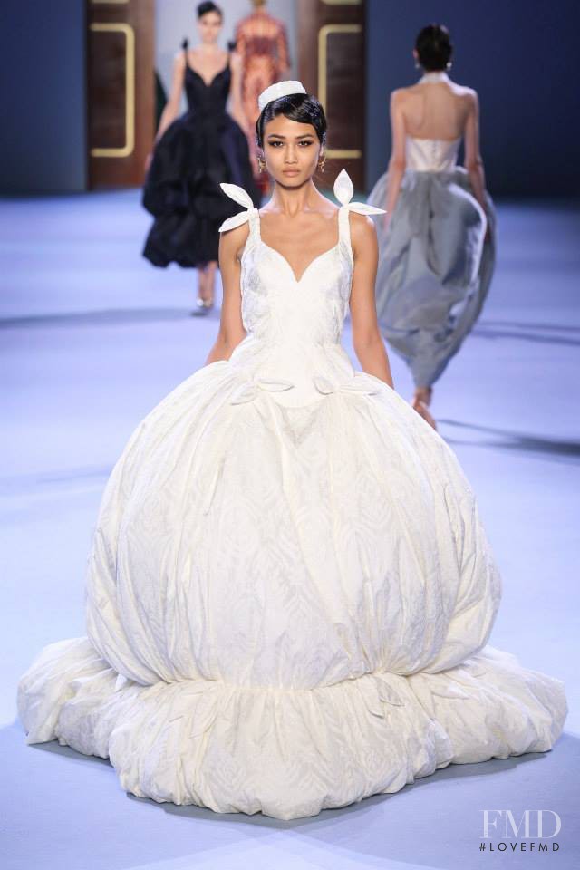 Yulia Saparniiazova featured in  the Ulyana Sergeenko fashion show for Spring/Summer 2014