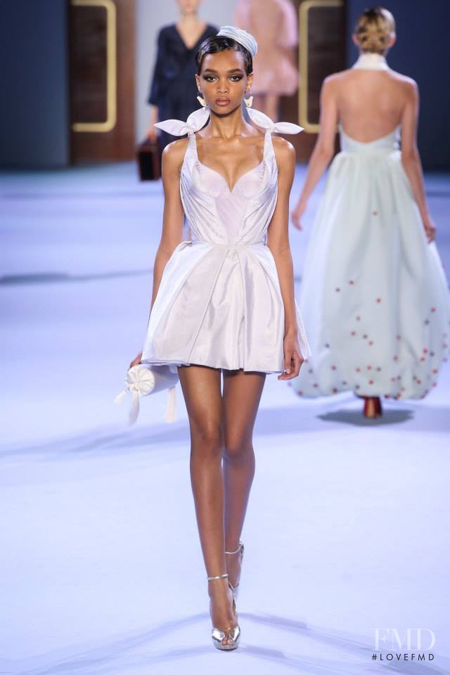 Samantha Archibald featured in  the Ulyana Sergeenko fashion show for Spring/Summer 2014