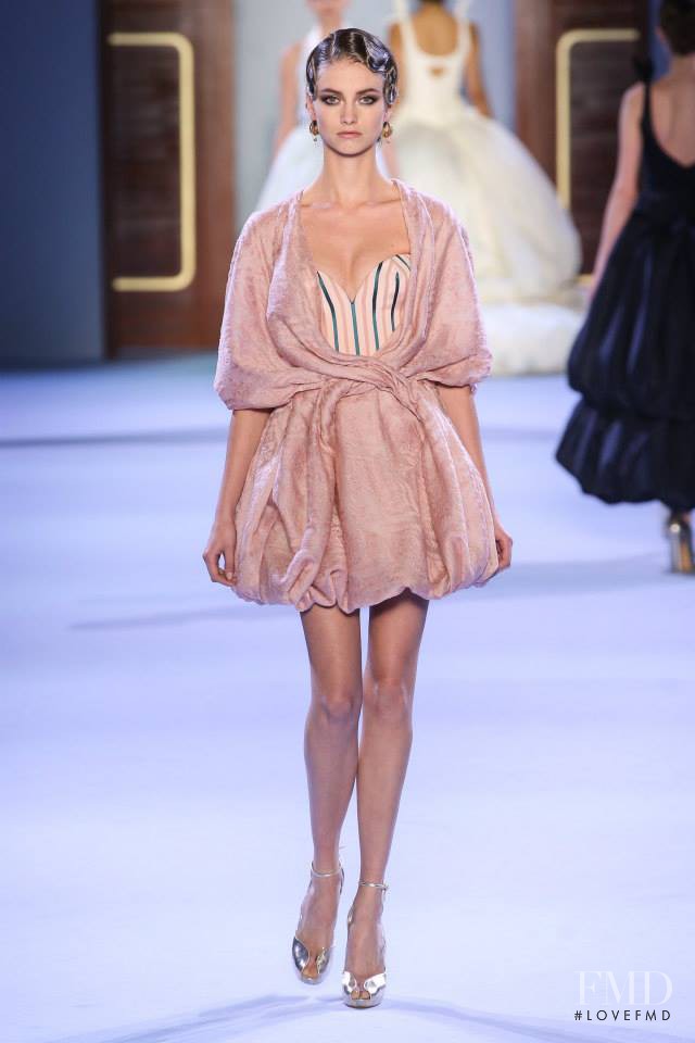 Iris van Berne featured in  the Ulyana Sergeenko fashion show for Spring/Summer 2014