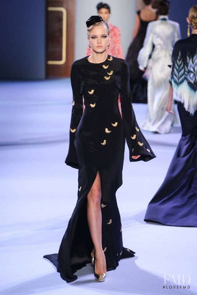Daria Popova featured in  the Ulyana Sergeenko fashion show for Spring/Summer 2014
