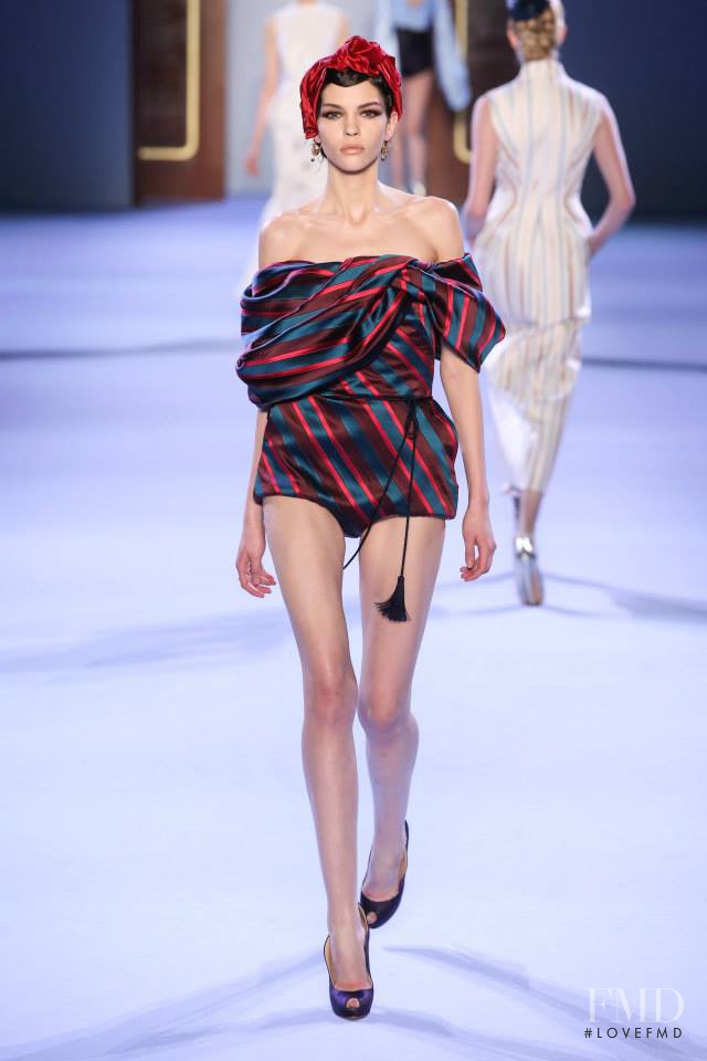 Kate Bogucharskaia featured in  the Ulyana Sergeenko fashion show for Spring/Summer 2014