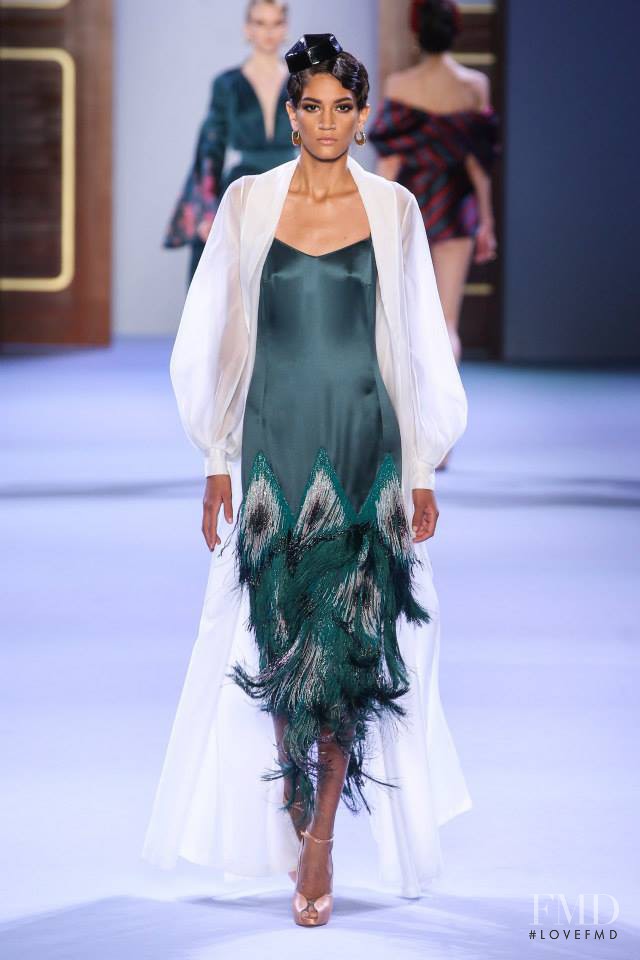 Hadassa Lima featured in  the Ulyana Sergeenko fashion show for Spring/Summer 2014