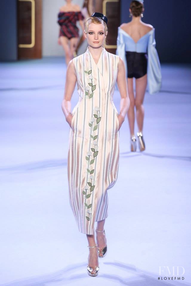 Maud Welzen featured in  the Ulyana Sergeenko fashion show for Spring/Summer 2014