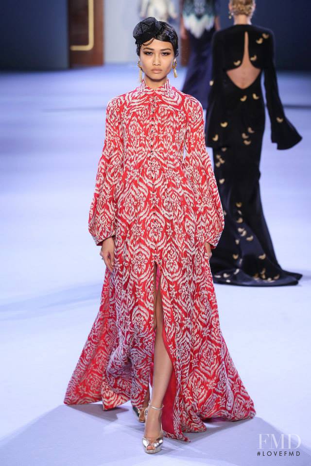 Yulia Saparniiazova featured in  the Ulyana Sergeenko fashion show for Spring/Summer 2014